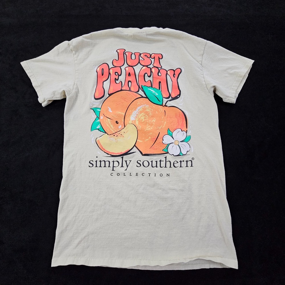 Just Peachy Simply Southern Yellow Short Sleeve Cotton T-Shirt Adult S